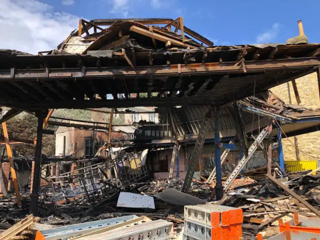 Inside the Gaiety side after the fire
