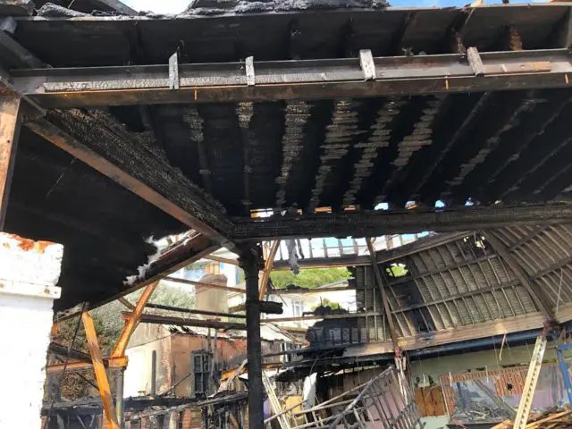 Inside the Gaiety side after the fire