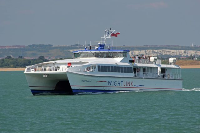 Wight Ryder ferry on the water