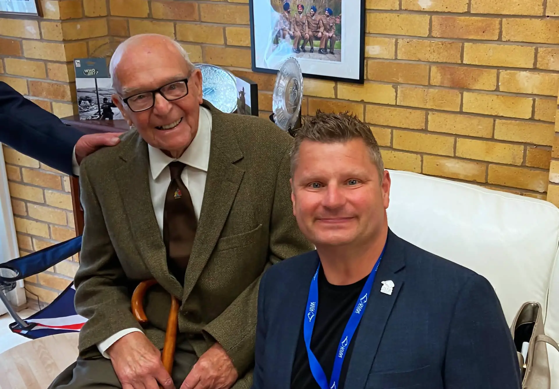 Armed Forces Champion, Ian Dore with D-Day Veteran Roy Hayward