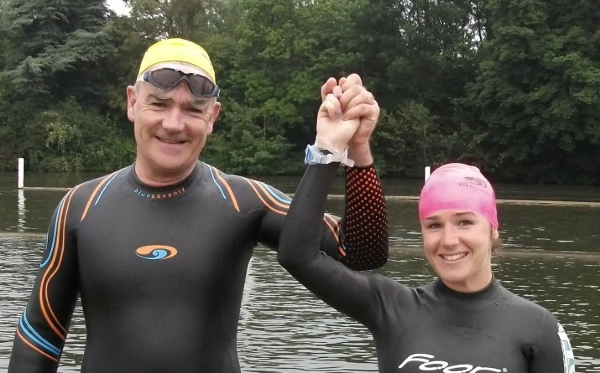 Keith and Jo train to swim the Solent