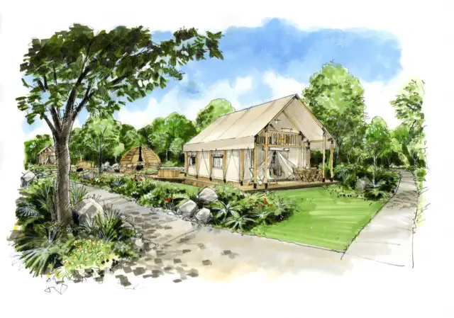 Artist's impression of the Lucketts Farm eco-complex