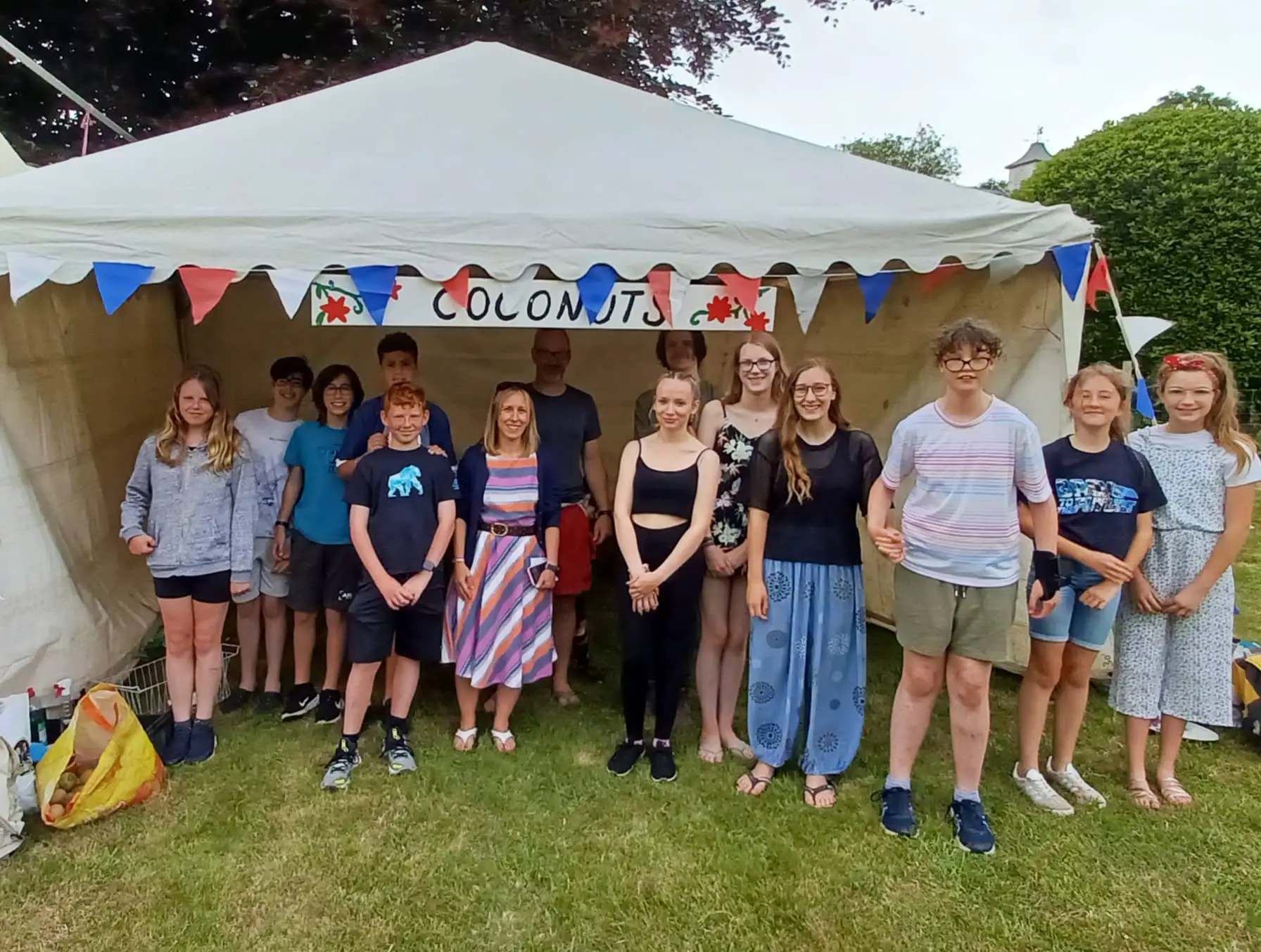 Councillor Claire Critchison with young people at the midsummer fair