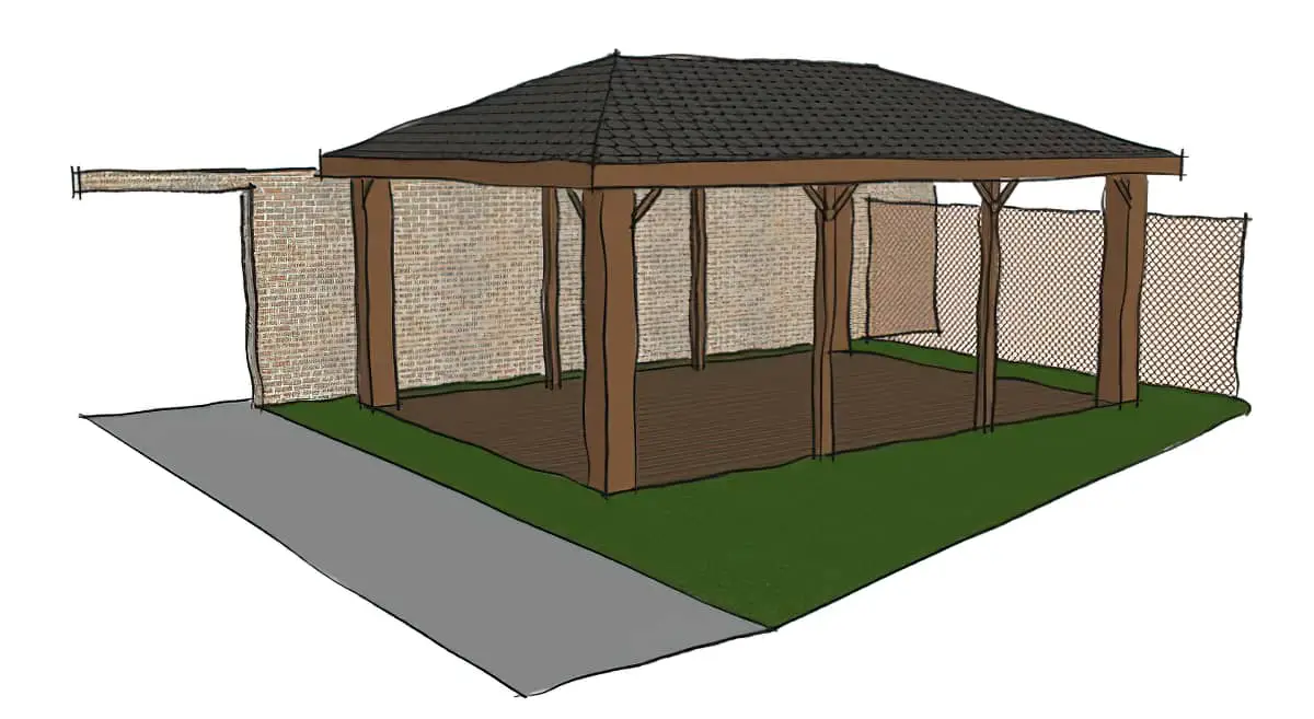 Artist's impression of the garden canopy