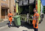 Waste collectors having some water