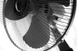 fan in black and white