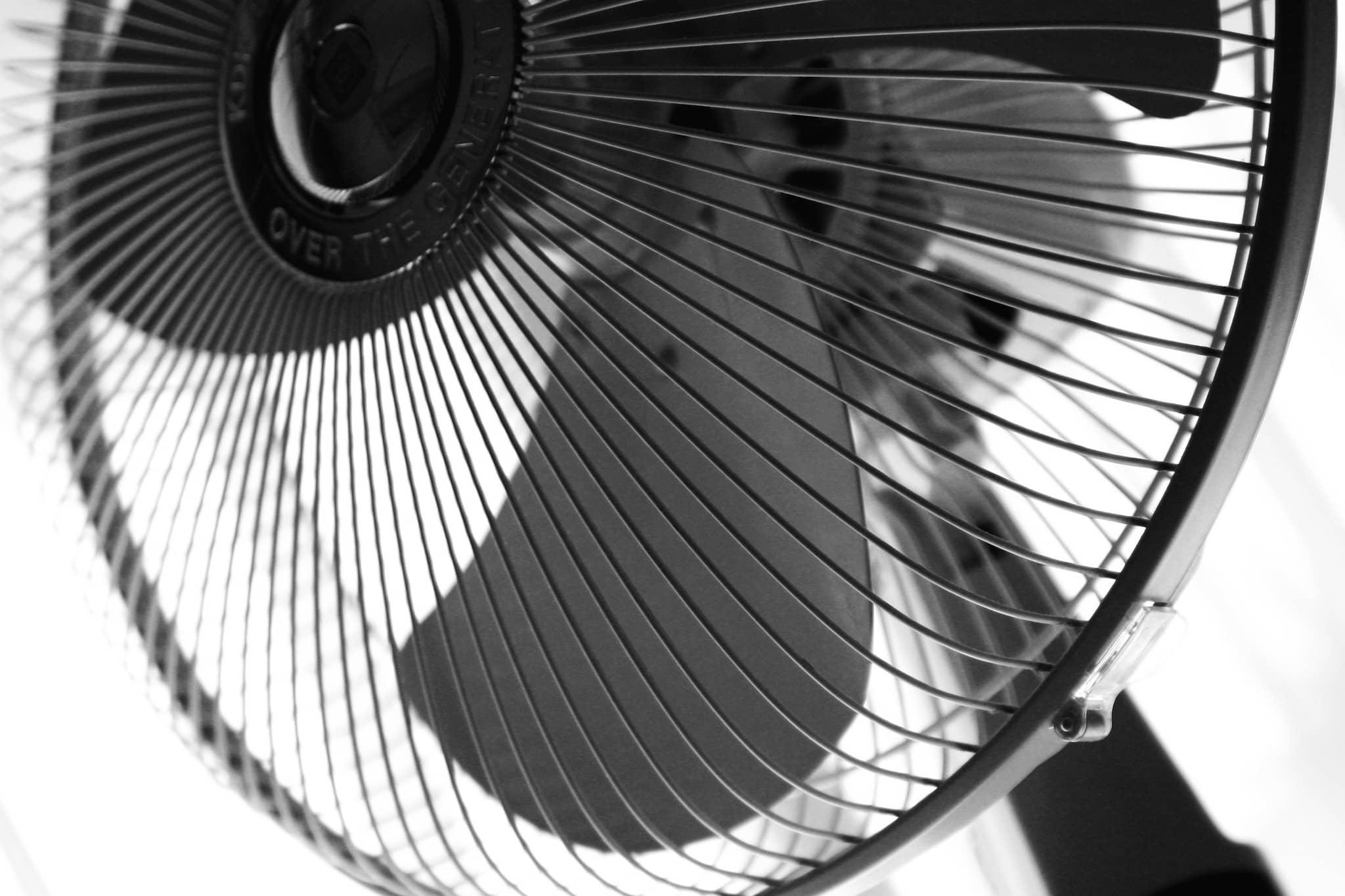 fan in black and white