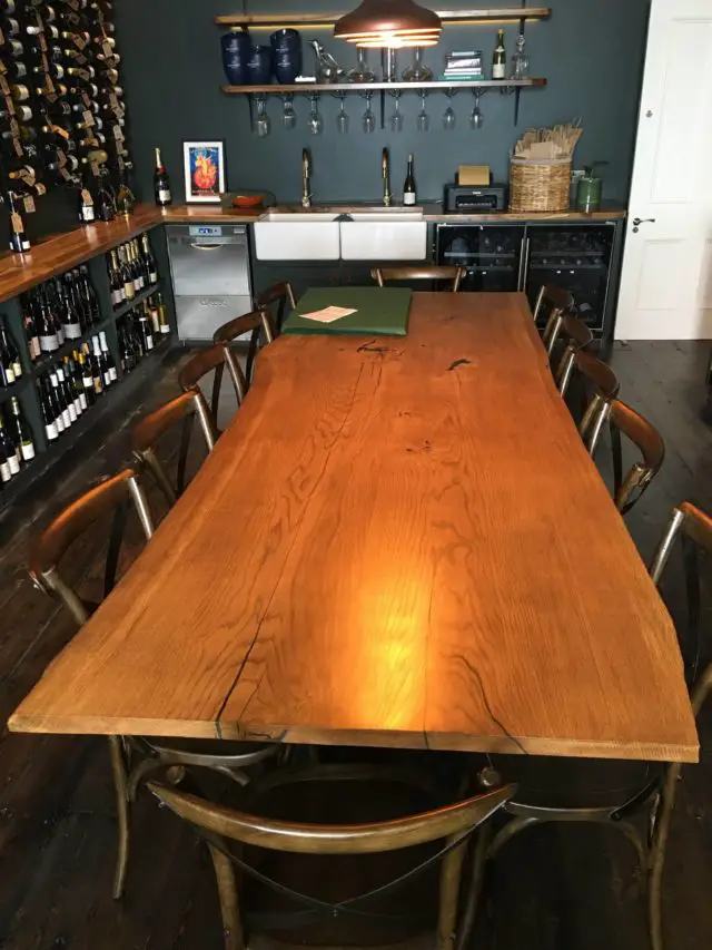 Superb table in the wine cellar