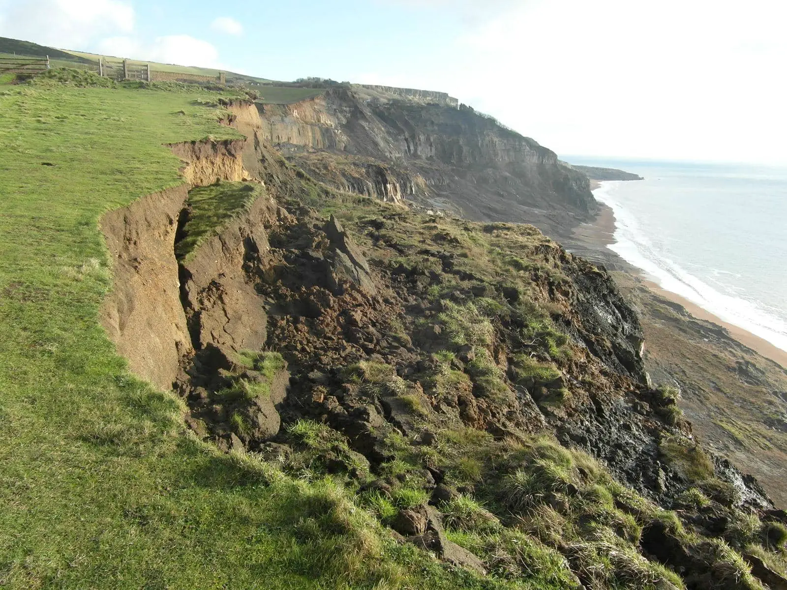 Landslip on the Isle of Wight
