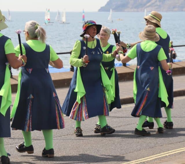 Morris dancing near Sandown Pier