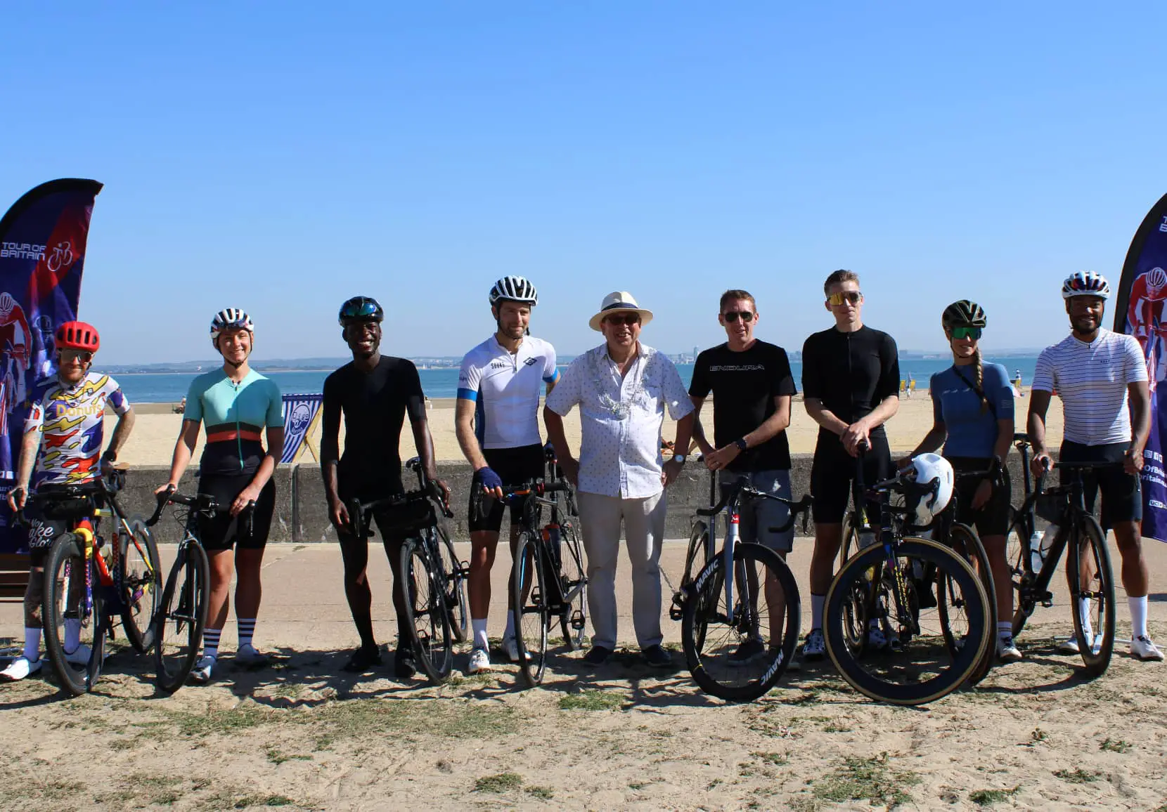 Pre-ride group shot with Michael Lilley