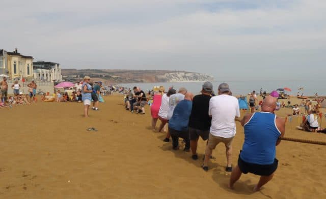 Tug of War in the Regatta beach arena