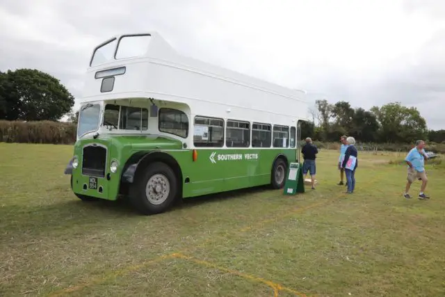 Bus Museum Open Top Bus at the Wight Aviation Museum for the SARO Princess 70th Anniversary