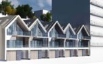 Artist's impression of five houses on former zanies site by Westworks