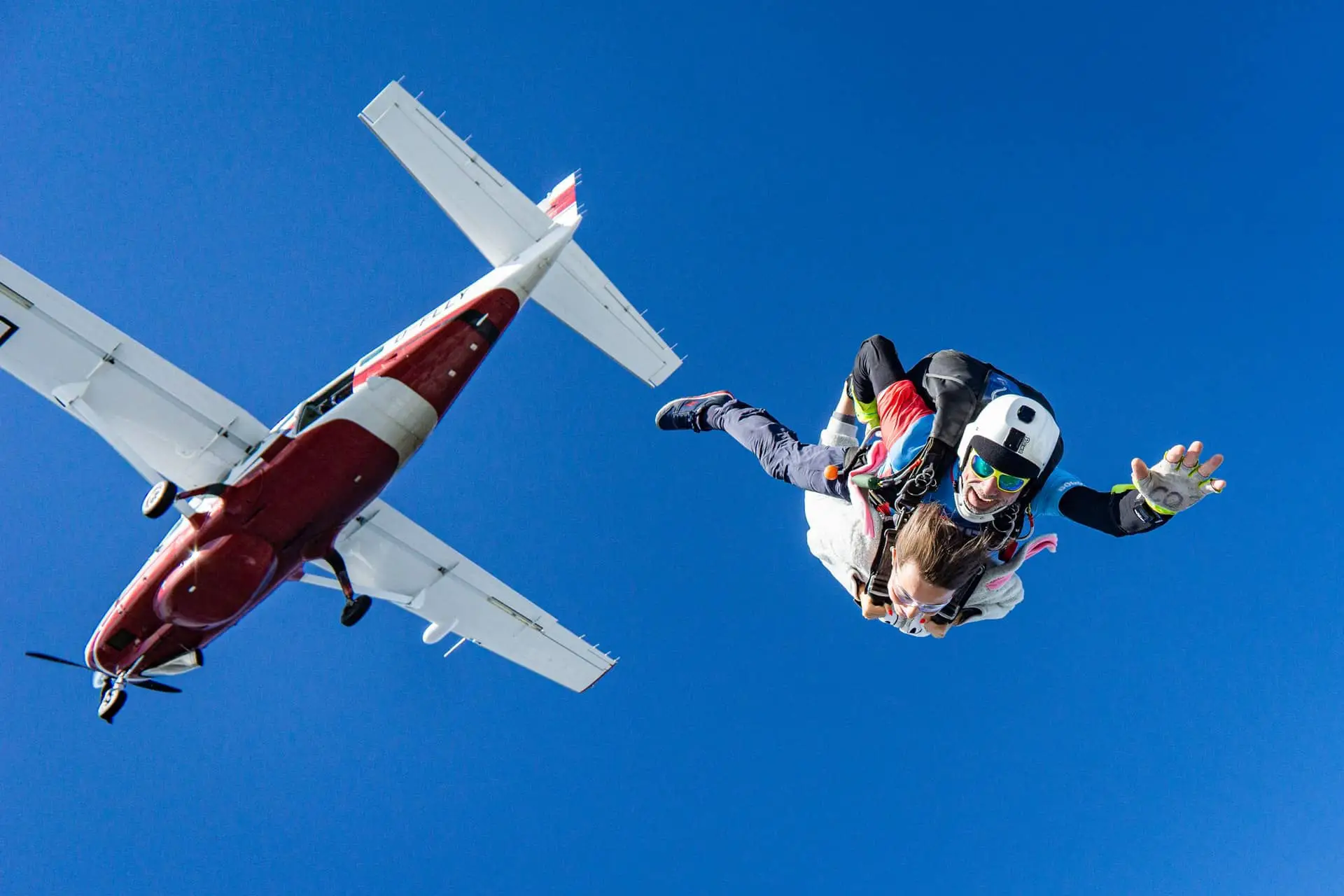 tandem skydive from a small aircraft