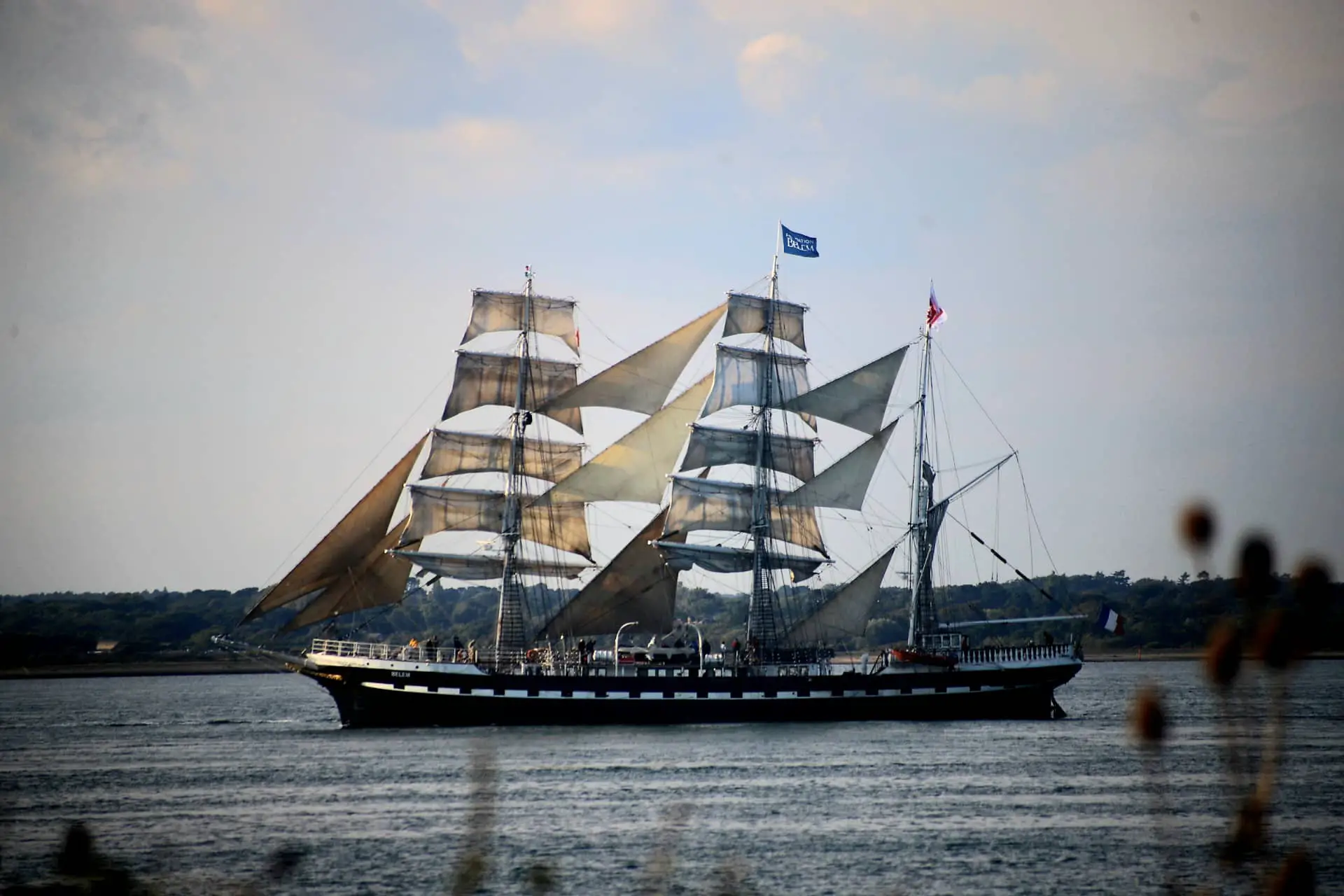 Belem Tall Ship passing the Isle of Wight by Green Man Rubbish Removal & Recycling