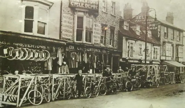 Cheverton’s Cycling Depot, Newport High Street, circa 1920s (kindly donated by the Cheverton family).