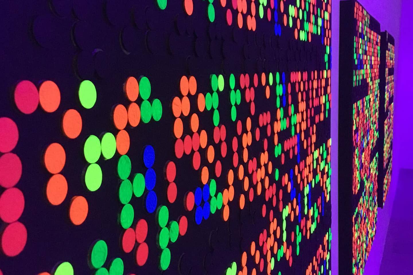 Artwork called neon dots by Clarke Reynolds