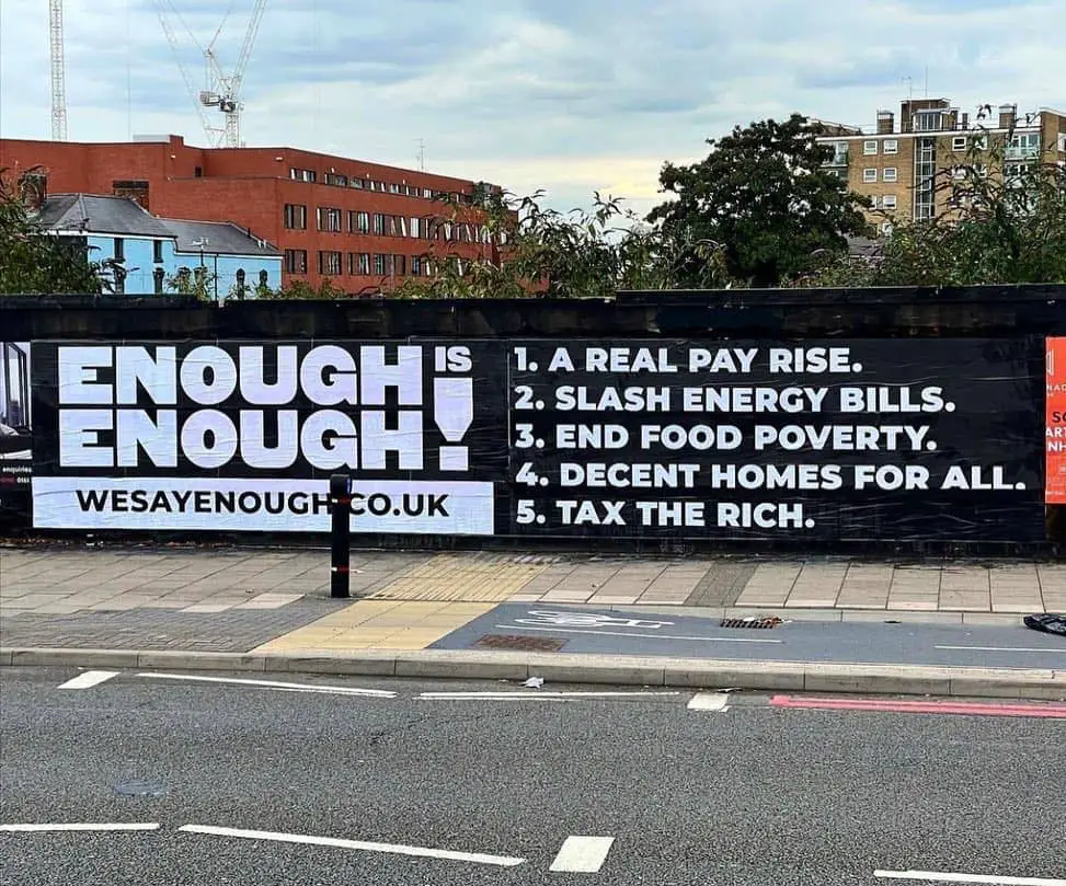 Enough is Enough poster in Birmingham