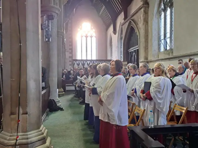 Choir at Commemoration Service held at Newport Minster