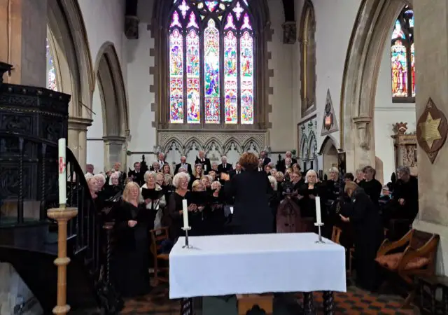 Choir at Commemoration Service held at Newport Minster