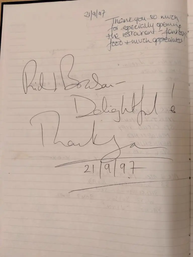 Richard Branson signed the visitor's book