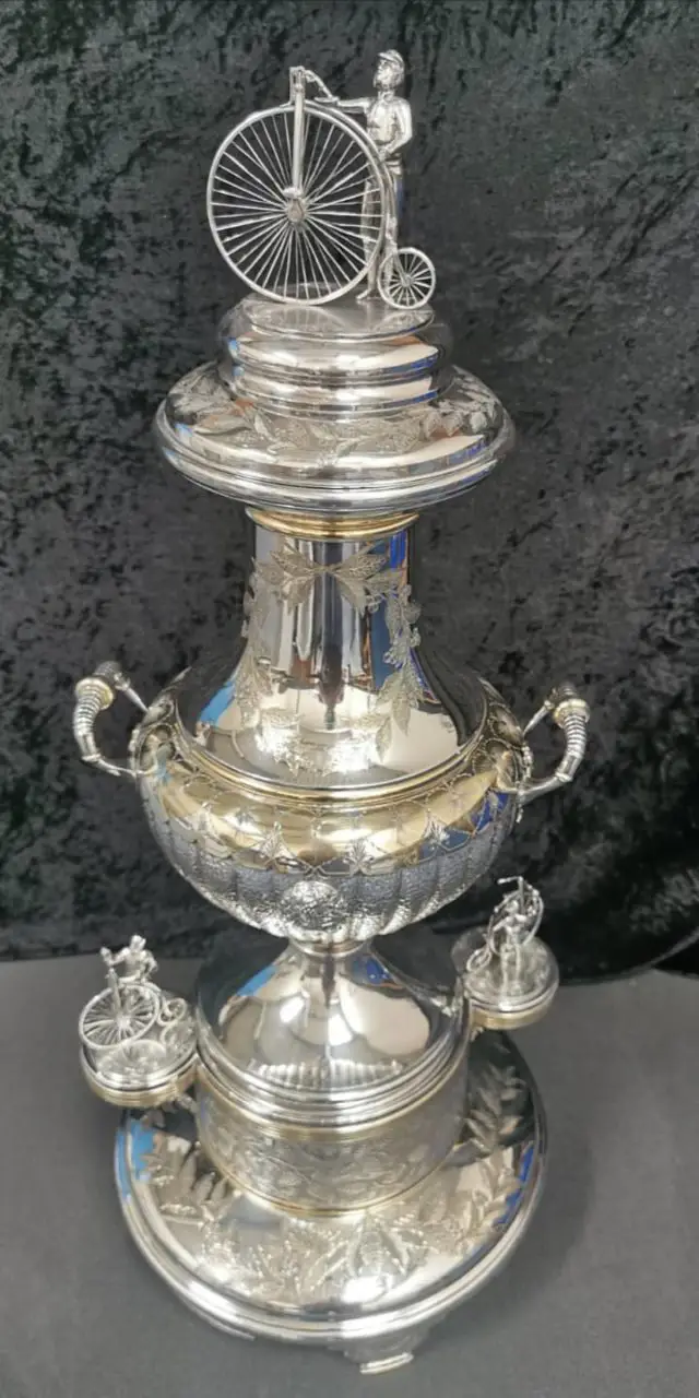 The Springfield Cycling Trophy won by Ryde Cyclist W.M.V Webber in 1885