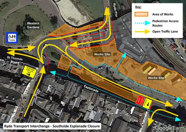 Maps of Southside Esplanade Closure