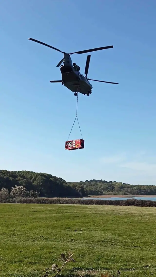 Chinook heavy lift exercise at Newtown