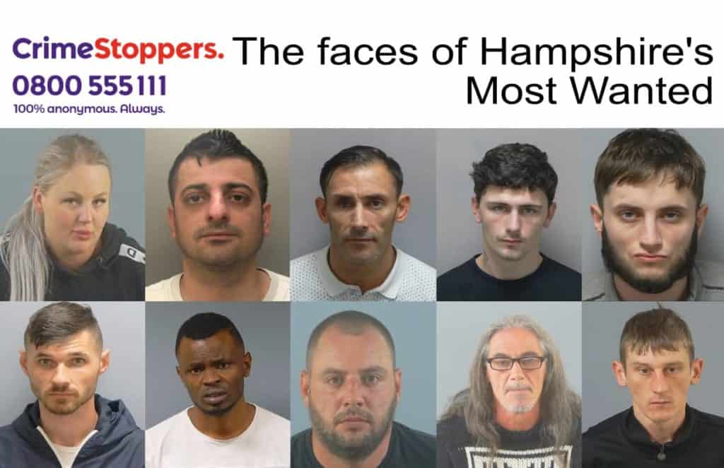 Hampshire's Most Wanted campaign launched today by Crimestoppers