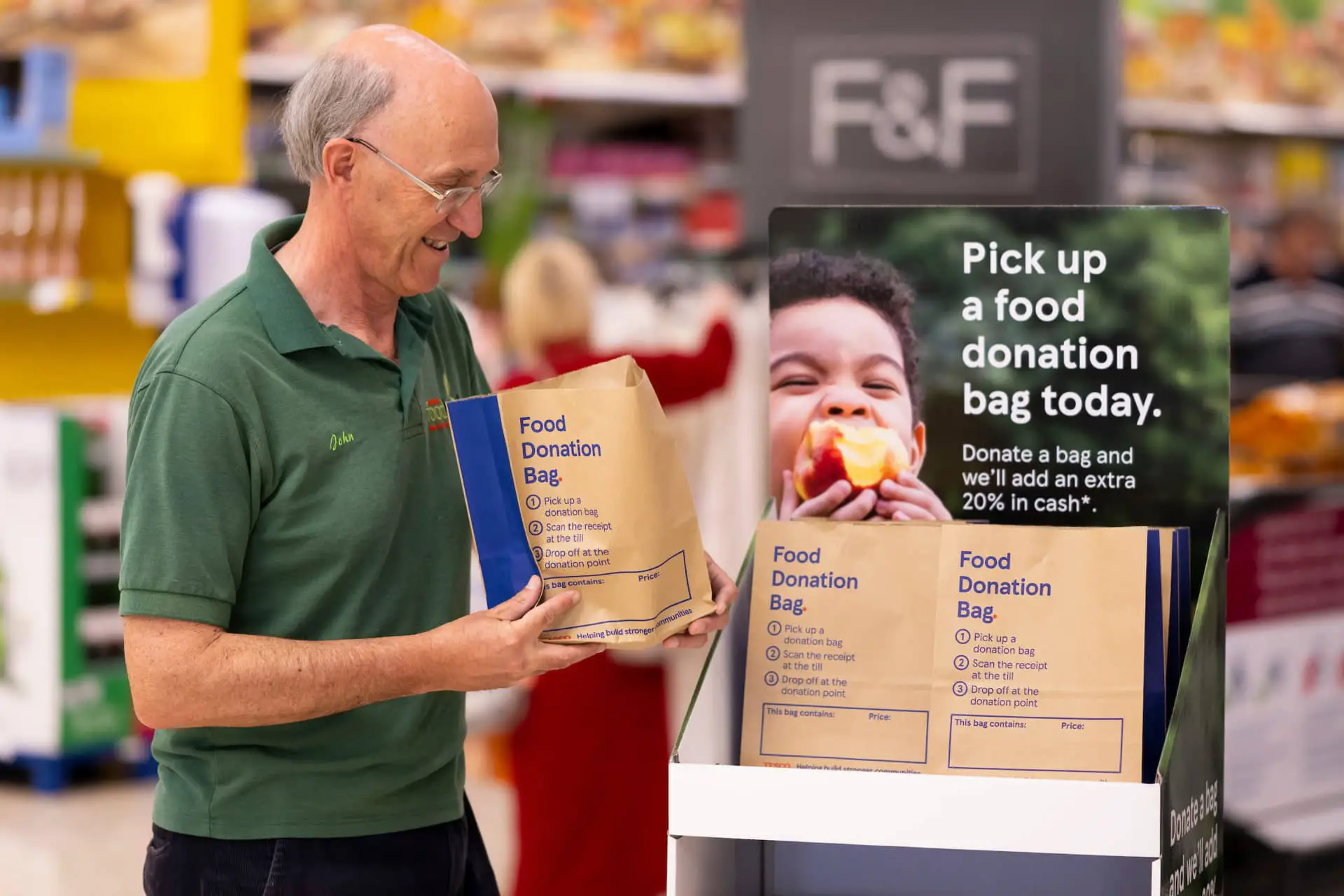 Volunteer at Tesco Food Collection Point