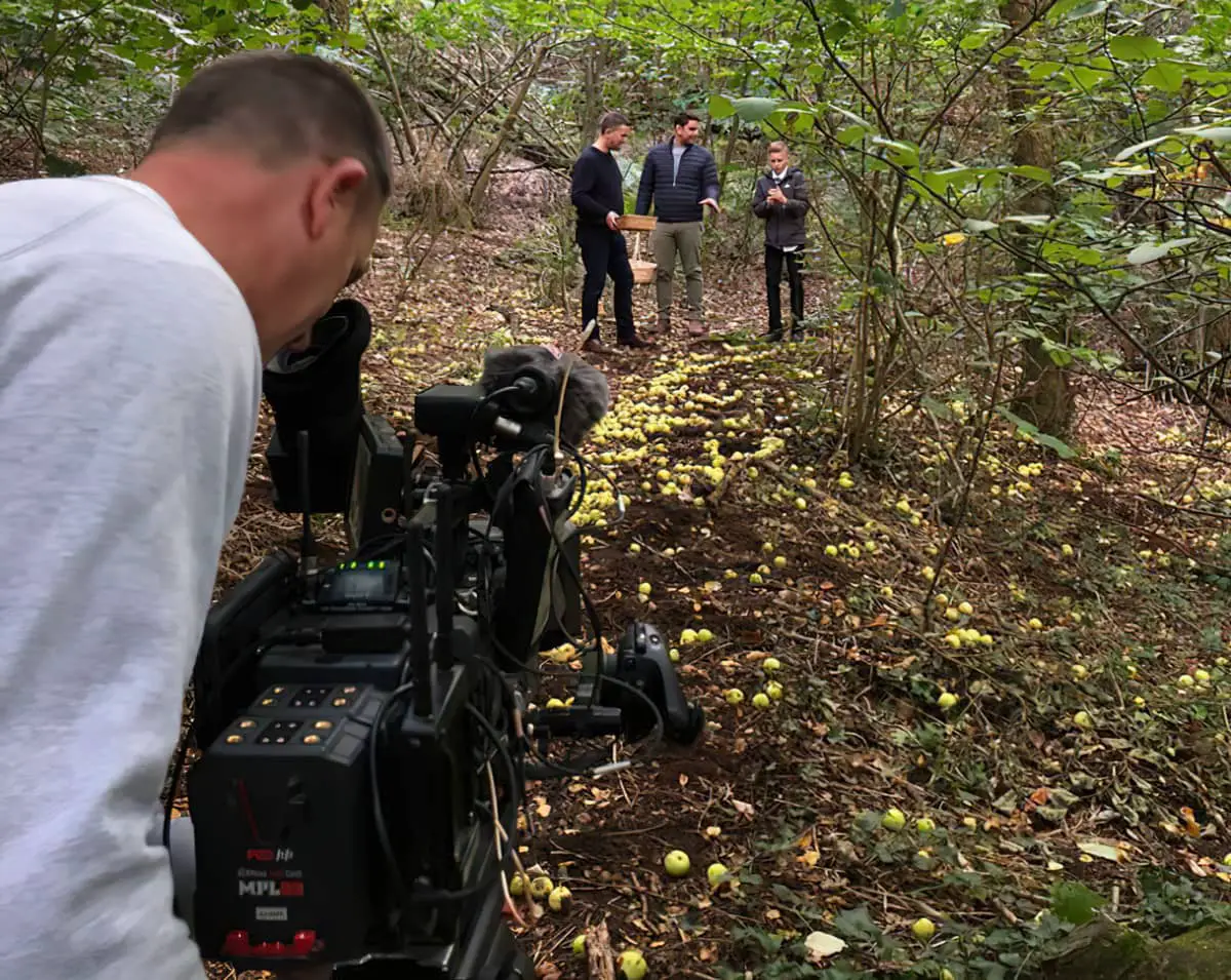 Filming in the woods for the People Media foraging segment on the One Show