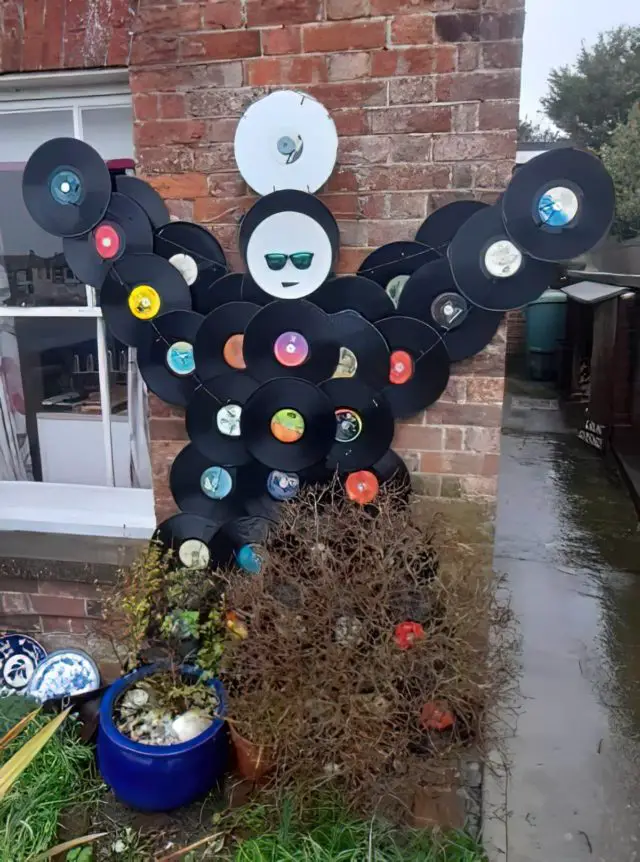St Helens Angel made from LPs