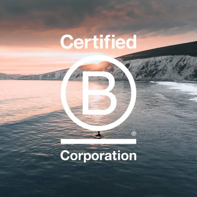 View of the IW coast with B Corp logo overlaid