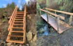 New steps and footbridge to Binnel Bay beach