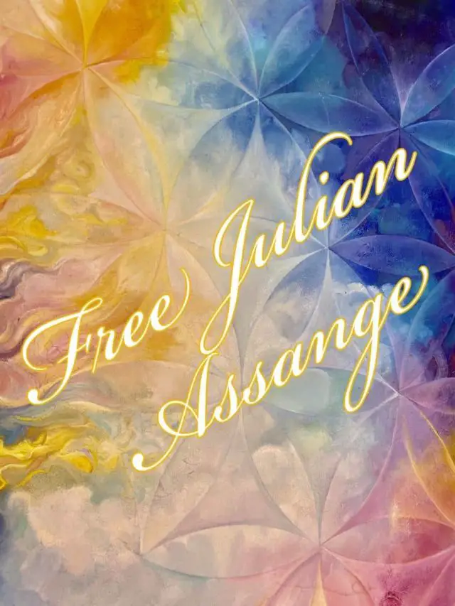 Free Julian Assange on the flower of life