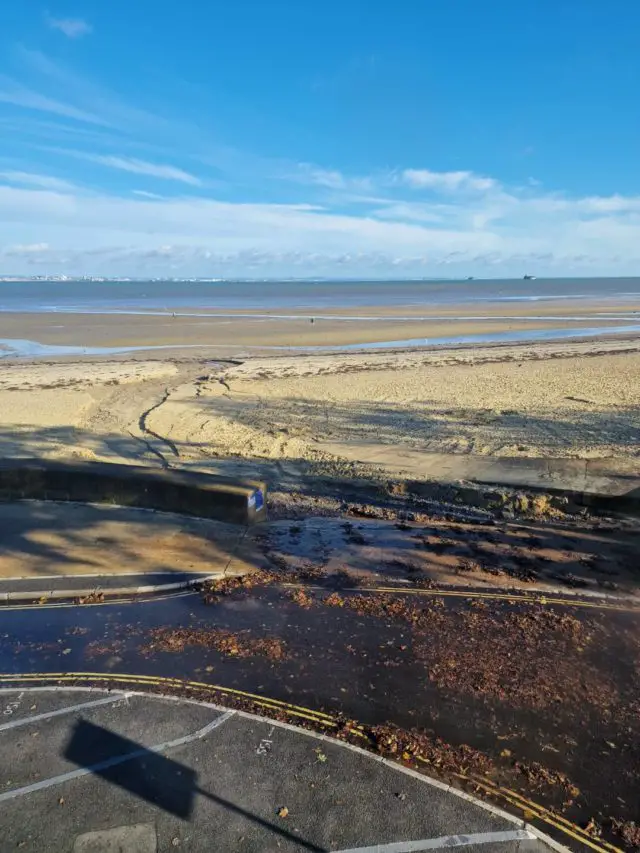 Sand washed away by the Ryde Rescue Slipway
