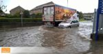 Flooding on a Sandown road