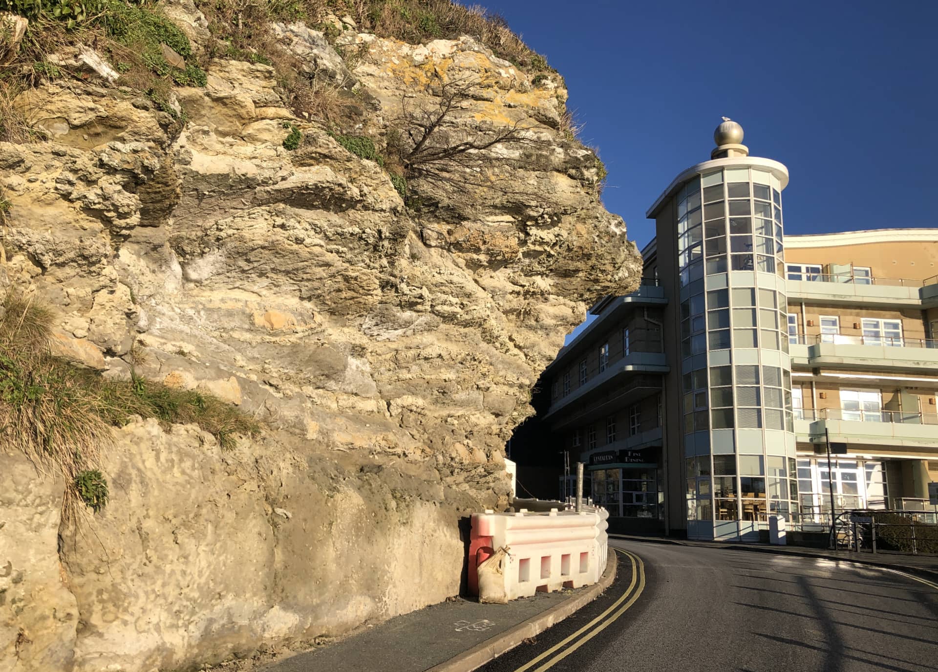 Belgrave Road barriers under "the rock"