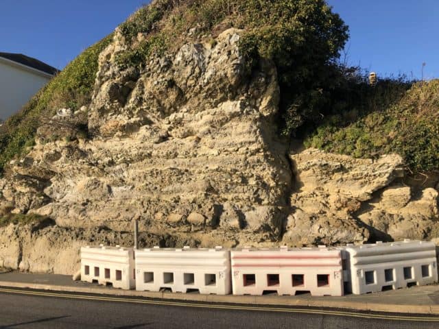 Belgrave Road barriers under "the rock"