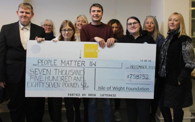 People Matter receiving Foundation Cheque