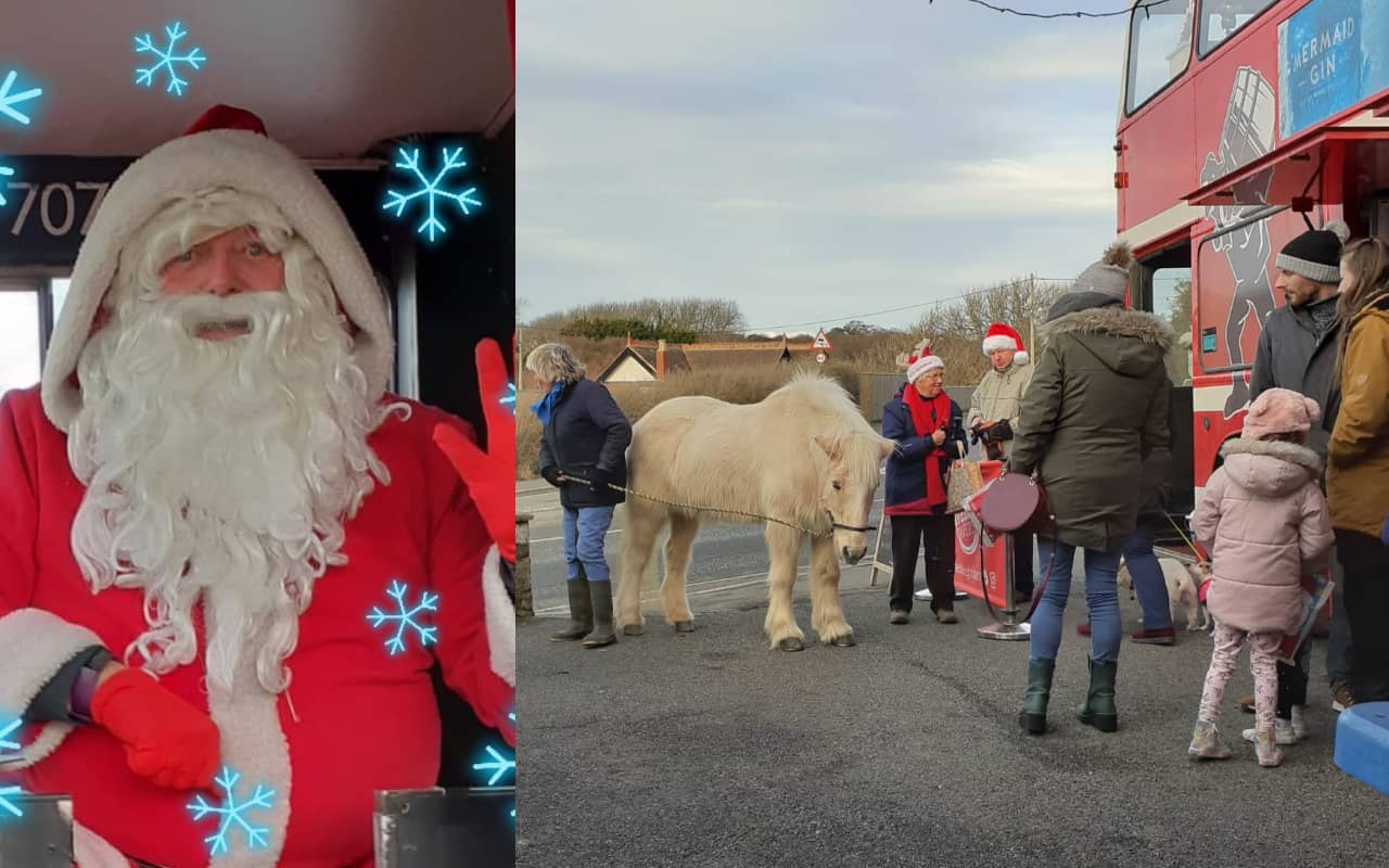 Freshwater Lifeboat - Santa on the bus and the snow pony