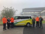 From left to right; VACS driver Jean Francois, VACS project coordinator Helena Ball, VACS driver Tim, PTS Team Leader Lorraine Salmon, VACS driver Paul, Service Delivery Officer (PTS) Mark Stevens