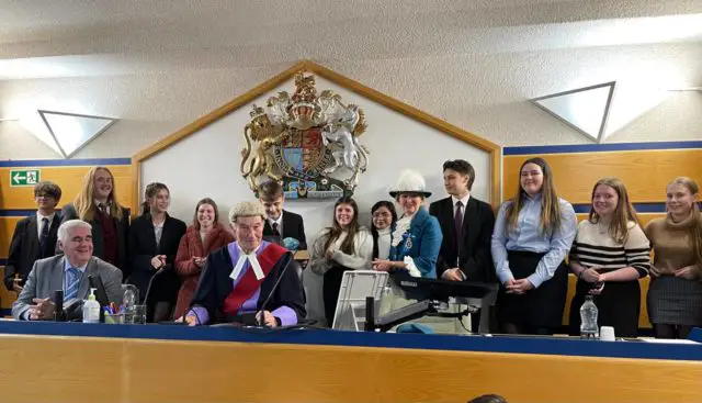 Students at the Mock Trials event