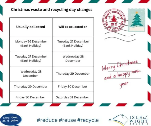 Christmas waste collection changes 