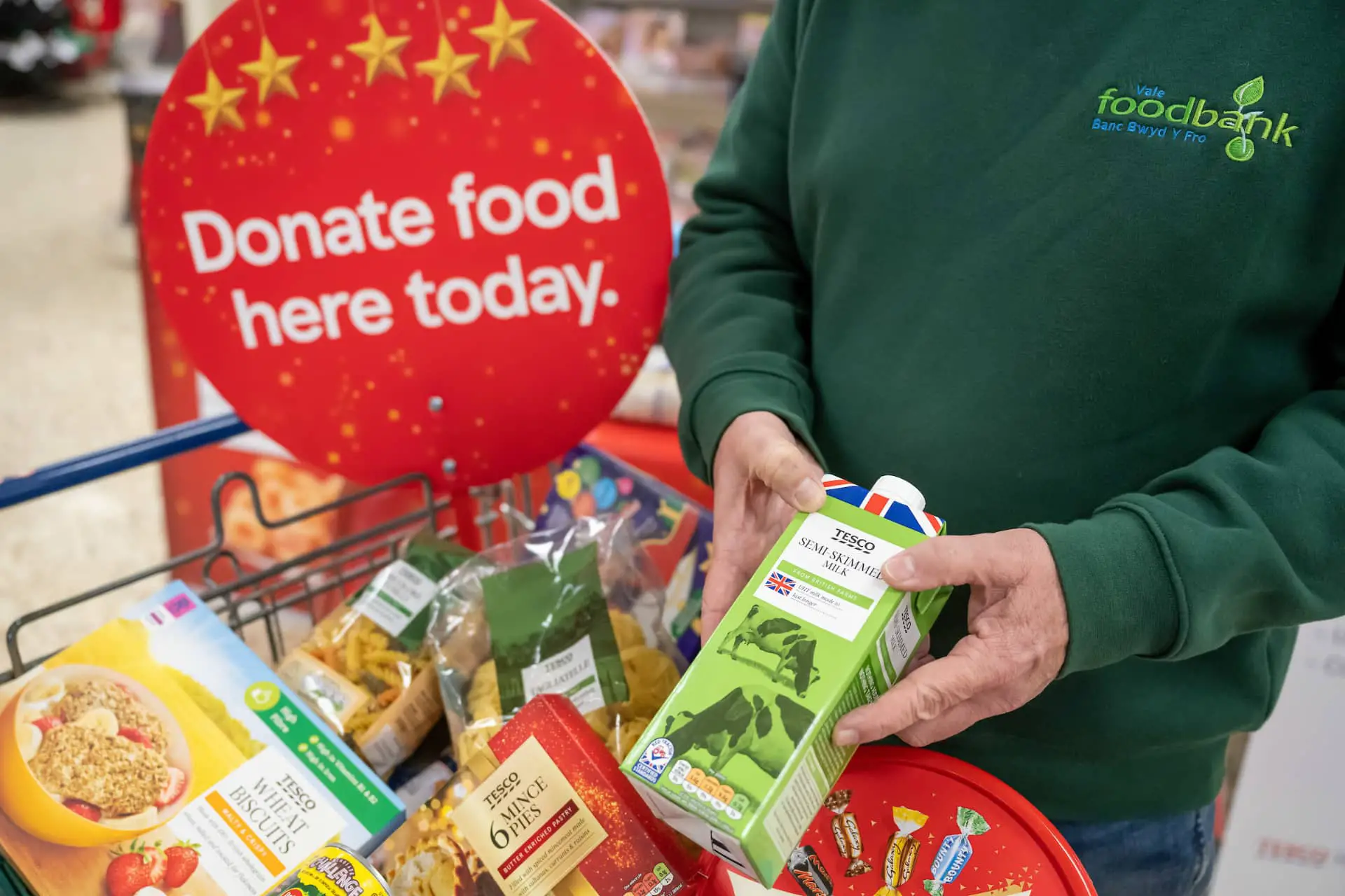 Food collection at Tesco for Foodbank