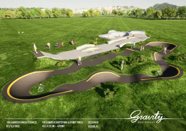 Visualisations for Freshwater Pump Track and Skatepark - Gravity Skateparks
