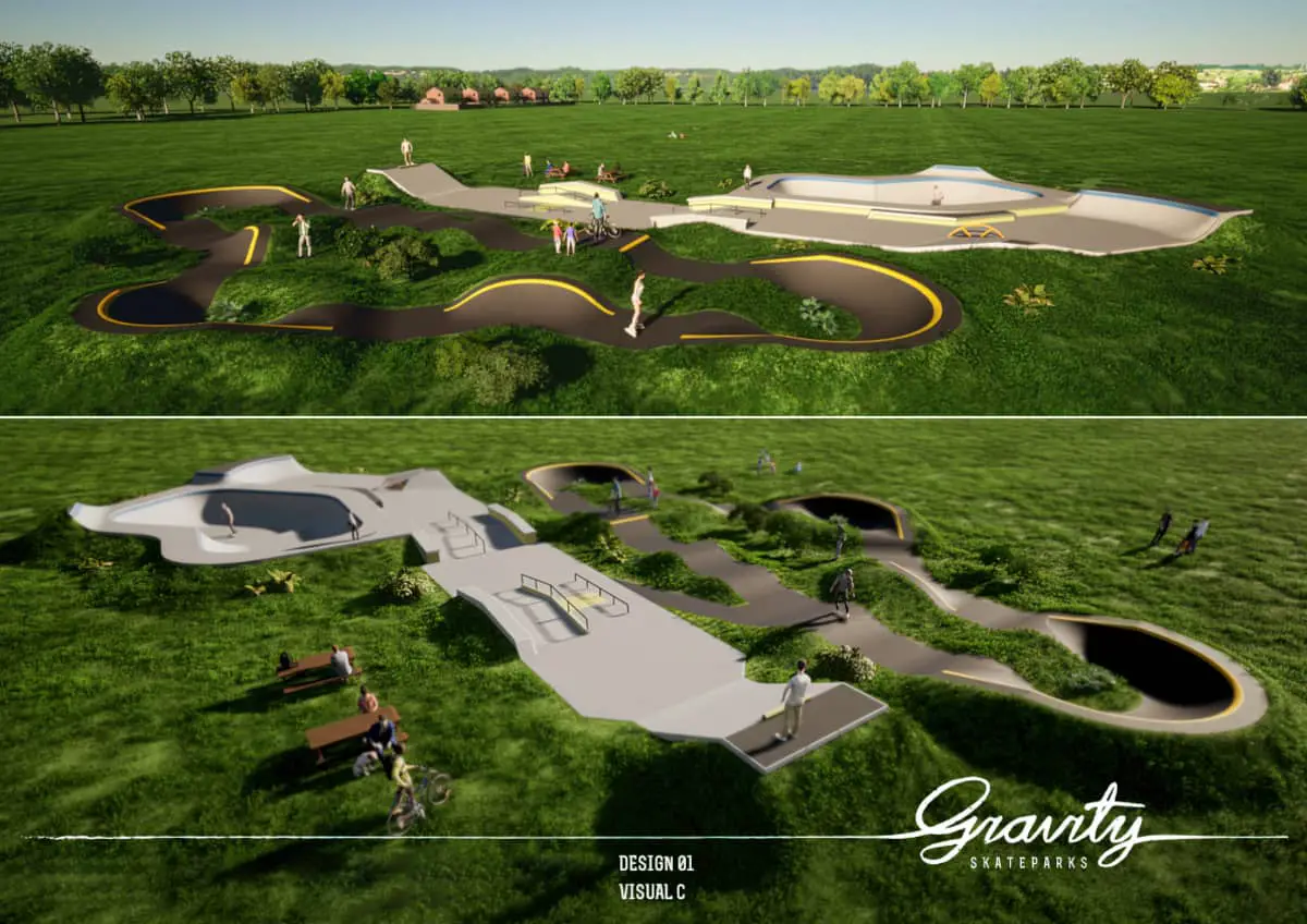 Visualisations for Freshwater Pump Track and Skatepark - Gravity Skateparks