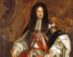 Painting of King Charles II on his throne
