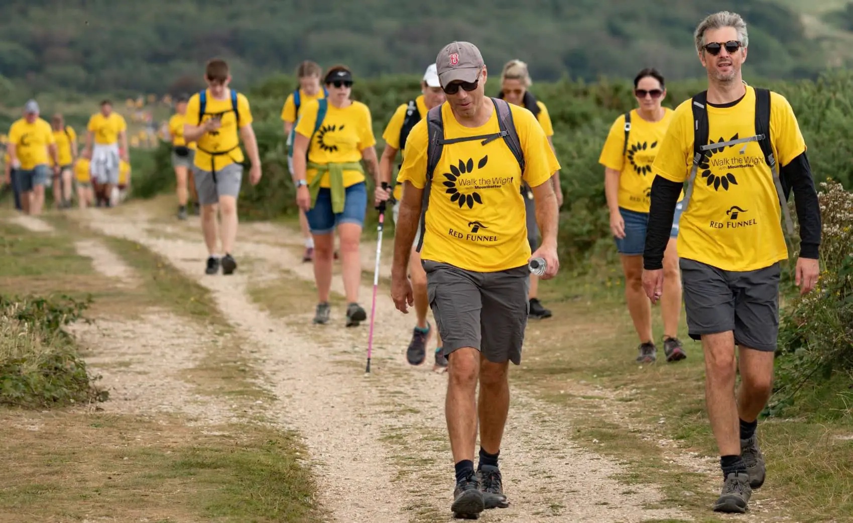 People taking part in Walk the Wight 2022